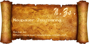 Neupauer Zsuzsanna névjegykártya